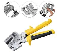 Pince de poinçonnage de plafond en alliage d'aluminium, sertisseuse de goujons en métal, outils de cloison sèche de plâtre pour la fixation, pince à quille à double main en métal Punching Plier