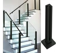 Pince de poteau de balustrade carrée robuste en acier inoxydable pour terrasse, balustrade, balcon, piscine - Poteau d'angle de 65 cm pour plus de sécurité et de durabilité