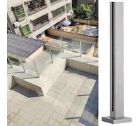 Pince de poteau en acier inoxydable pour balustrade extérieur/intérieur pour escaliers, terrasses, terrasses et balcons - Finition argentée durable pour un design moderne