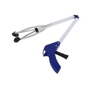 Pince de préhension en métal pliable et antidérapante en caoutchouc avec ventouse pour ramasser les ordures et aide à la récupération, pince à mâchoire en caoutchouc antidérapant