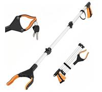 Pince de préhension pour personnes âgées, outil de ramassage extra long de 109 cm avec tête rotative à 360° et pointe magnétique, aide à la mobilité légère pour le ramassage des déchets, la collecte