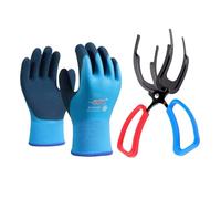 Pince de préhension pour poisson - Pince de préhension en métal antidérapante avec fonction pince à griffes - Pince pour retenir les poissons - Pour la pêche et la libération, la pêche au crabe, la