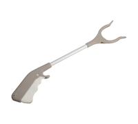 Pince de Préhension pour Ramassage des Déchets, 90° Rotative, Beige | Alliage D'aluminium et Abs, Largeur Jusqu'à 9cm, Friction Renforcée, Rangement en Hauteur