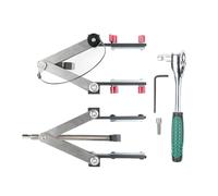 Pince de pression à 4 voies - Réglable de 12 à 100 mm - Construction en aluminium et acier inoxydable - Outil de serrage pour le travail du bois - Outil de fixation de panneau de précision pour