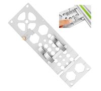 Pince de rail de guidage à angle droit 340 mm 90 ° compatible avec rail de guidage Makita et Festool - Butée d'angle pour scies circulaires et scies circulaires (argenté)