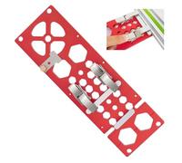 Pince de rail de guidage à angle droit 340 mm 90 ° compatible avec rail de guidage Makita et Festool - Butée d'angle pour scies circulaires et scie circulaire (rouge)