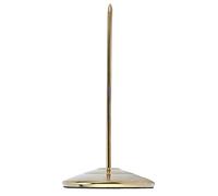 Pince de réception en acier inoxydable épaissies, support de facture en or de 2 pièces avec base non glissante robuste pour le caissier de l'hôtel de barre de restauration (Canne en spirale argentée)