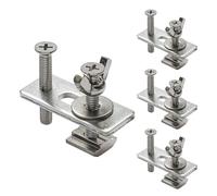 Pince de retenue - Lot de 4 pinces de rail portables | 4 pinces de rail en T | Pinces de perceuse en alliage d'aluminium de zinc | Accessoires de rail en T, pinces de table, matériel de machine à