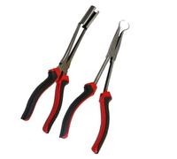 Pince de retrait de fil - Pince de serrage coudée - Outil de traction en métal robuste pour connecteurs profonds sur moteurs multi-valves