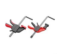 Pince de scie à rail de guidage de type F pour rails de scie circulaire - 90 kg - Pour tiges en acier au carbone à dégagement rapide - Embouts de protection - Rouge/noir (les deux)
