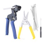 Pince de serrage automatique pour serrures à glissière - En acier inoxydable - Sangle de fixation à la main - Pour couper des bandages