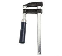 Pince de serrage en forme de F pour le travail du bois - Construction en acier, profondeur de gorge de 150 mm, argenté/rouge/noir