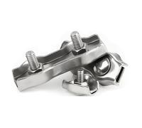 Pince de serrage for câble métallique M2-M10, clip de câble en acier 304 | Serre-câbles à boulon, serre-câble à boulon duplex, for câble métallique de 1,5 à 8 mm(2pcs M6 single bolt(for 5mm rope))