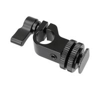 Pince de serrage professionnelle à trou unique de 15 mm pour appareil photo avec griffe d'extension pour photographie Noir