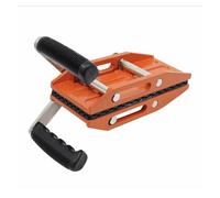 Pince de serrage réglable robuste à double main - Outils de levage de dalles de pierre de verre avec caoutchouc pour marbre en céramique - 350 kg - Pour soulever un grand verre stable - Orange - 2