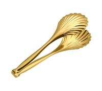 Pince de service de buffet - Pince à nourriture en acier inoxydable en forme de coquillage - Pinces pour restauration de haute résistance | Griffe ergonomique antidérapante pour viande, salade