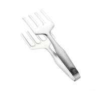 Pince de service en acier inoxydable avec pince spatule pour la friture du poisson, steak, viande, salade et pain, 27 x 10 cm, ustensile de cuisine pour cuisine, barbecue (C)