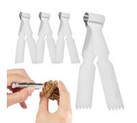 Pince de service en acier inoxydable - Lot de 4 petites pinces à épiler pour la cuisson des gâteaux pour décorer et fermer les outils de biscuits. d'application | Croûte à Ustensiles de