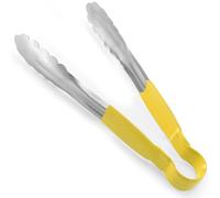 Hendi Pince de service HACCP 250 mm acier inoxydable, poignée enduite jaune