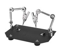 Pince de Soudage Troisième Main à Double Tête Réglable | Bras Rotatifs 360°, Joints Métalliques et Patins Silicone Antidérapants, pour Fils et Connecteurs en Atelier