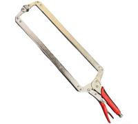 Pince de soudure en C de 61 cm en acier au carbone robuste avec ouverture de mâchoire de 34 cm pour travaux de métallurgie, travail du bois, projets de réparation de construction, argent (A)