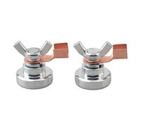 Pince de soudure magnétique industrielle pour surfaces en acier - Construction en fer, diamètre de base de 33 mm, finition argentée, ou 2 pièces (2 pièces)