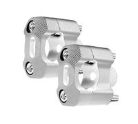 Pince De Sse Guidon Moto Universel Pour Suzuki 7/8" En Alliage CNC Pour Dirt Pit Bike Quad Adaptateur Pour Guidon De Moto(Silver)