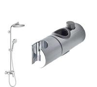 Pince de support de douche - Support de douchette réglable de 6,3 cm, de baguette de salle de bain, système de poignée de tuyau multi-angle avec coulissant | Appareil pour le