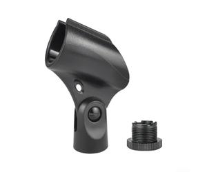 Pince de support de micro en plastique avec filetage en laiton Support de | Convient aux micros de 30 mm, corps en plastique, filetage femelle en laiton, écrou adaptateur inclus, prêt pour studio