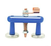 Pince de support de soudage avec mise à la terre magnétique et mécanisme à ressort progressif, construction en alliage d'aluminium et cuivre, disque de 36 mm pour une soudure stable sur métal (double)