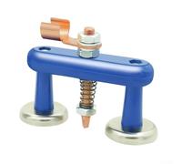 Pince de support de soudage magnétique avec disque de 36 mm pour une forte aspiration, construction en alliage d'aluminium et cuivre, design à ressort progressif, compatible avec M (double)