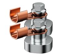 Pince de support de soudure magnétique, aimant de terre de soudure - 2 pinces de soudage avec têtes magnétiques - Pince de support de soudure d'électrode en cuivre puissante