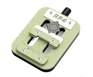 Pince de support PCB avec géométrie biseautée vers l'intérieur pour une meilleure stabilité de contact sur les traces de la carte mère et les périmètres de puce pendant les réparations
