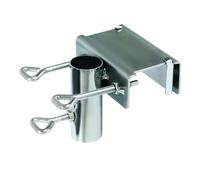 Pince de support pour parapluie - Support en métal pour parasol, support flexible pour balcon - Pinces de balustrade pour table, bateau, jardin, utilisation en plein air, un outil d'installation sûr