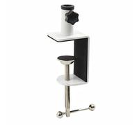 Pince de table C, pince de bureau en fer, support réglable pour bras de microphone et lampe de table de bureau (blanc)