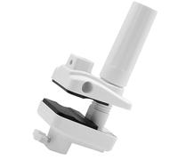 Pince de table pour microphone - Support de bureau anti-secousses avec 5 trous, s'adapte à 8 cm d'épaisseur, support de micro multifonction pour support de micro, facile à installer, blanc