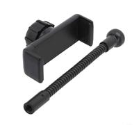 Pince de téléphone pour diffusion en direct avec bras flexible (A) | Col de cygne pliable, réglage à 360 degrés, construction robuste en aluminium, s'adapte aux téléphones de 8,5 cm