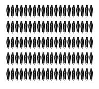 Pince de test électrique poignée unique 100 pièces assortiment électrique pince de batterie de charge Test de puissance 25.010 antirouille grande ouverture matériau durable (Noire)