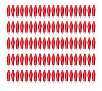 Pince de test électrique poignée unique 100 pièces assortiment électrique pince de batterie de charge Test de puissance 25.010 antirouille grande ouverture matériau durable (Rouge)