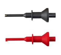 Pince de test électronique - Sonde à crochet à ressort miniature, câble en silicone flexible, pince crocodile isolée | L'attachement fiable de multimètre de précision pour l'essai et le prototypage de