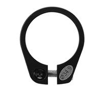 Pince de tige de selle de vélo 34.9mm, conception creuse, dégagement rapide, résistance à la Corrosion, pince de tige de selle en alliage d'aluminium (Noire)