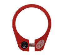 Pince de tige de selle de vélo 34.9mm, conception creuse, dégagement rapide, résistance à la Corrosion, pince de tige de selle en alliage d'aluminium (Rouge)