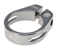 Pince de tige de selle de vélo, pince de déblocage rapide de bicyclette Clip de tube de selle de vélo en alliage d'aluminium de 34,9 mm pour tige de selle de 30,4/30,8/31,6 mm.(Gris)