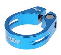Pince de tige de selle de vélo,pince de déblocage rapide de bicyclette Clip de tube de selle de vélo en alliage d'aluminium de 34,9 mm pour tige de selle de 30,4/30,8/31,6 mm.(Bleu)