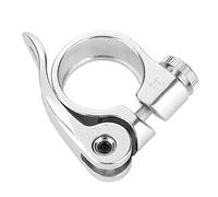 Pince de Tige de Selle, Pignon Fixe de Clip de Tige de Selle en Alliage d'aluminium de Pince de Bicyclette (Argent)