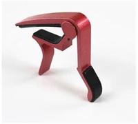 Pince de transposition à fixation rapide, Capodastre de guitare en alliage d'aluminium avec tapis sol multicolore for outils lutherie et théorie la, permettant changer tonalité(Red)