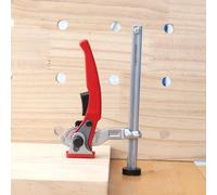 Pince de trou de table de travail du bois pour trous de chien de 19 mm - Pince à cliquet rapide pour banc avec mâchoire auto-alignante et tampon anti-marquage, construction en acier au chrome vanadium