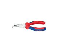 Pince d'électronicien, à becs courbés, tête chromée, poignées à gaine en plastique, Long. : 160 mm, Capacité de coupe du Ø du fil dur 1,6 mm