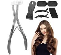 Pince d'extension de cheveux à bande adhésive, pince d'extension pour extensions de cheveux, pince à cheveux professionnelle en acier inoxydable pour une installation professionnelle en salon