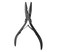 Pince d'extension de cheveux, pince d'application trame, Micro maillons, perles plus proches pour les extensions de cheveux ou de plumes(Black)